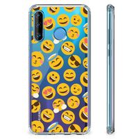 Huawei P30 Lite Doorzichtige Silicone Hoesje Emoji