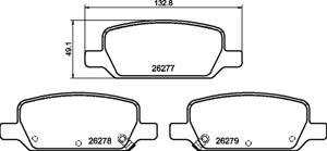 Remblokkenset, schijfrem BREMBO, u.a. für Tesla