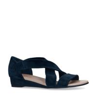 Manfield suède sandalen donkerblauw