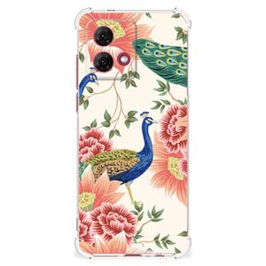 Case Anti-shock voor Motorola Moto G84 Pink Peacock