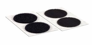 VELCRO® Klittenband punten Om vast te plakken Haak- en lusdeel, Extra sterk (Ø) 45 mm Zwart 12 stuk(s)