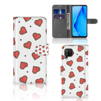 Huawei P40 Lite Telefoon Hoesje Hearts - thumbnail