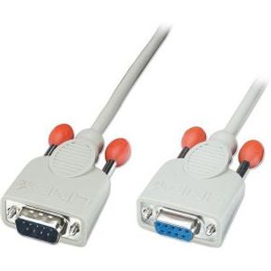 Lindy Serial Cable (9DM/9DF), 5m seriële kabel Grijs