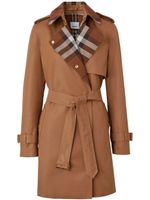 Burberry trench à empiècements à carreaux - Marron