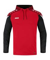 JAKO - Prestaties Sweatshirt Met Capuchon, Uniseks-Kind, Rood Zwart, 164