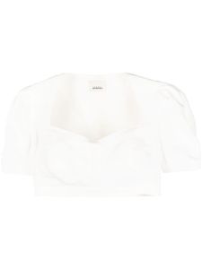 MARANT ÉTOILE haut crop à manches bouffantes - Blanc