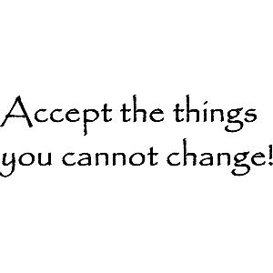 Accept the things - Muursticker