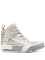 Boris Bidjan Saberi baskets montantes à design patchwork - Tons neutres - thumbnail