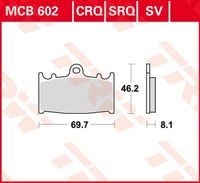 TRW Remblokken, en remschoenen voor de moto, MCB602 Allround organisch