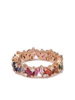 Suzanne Kalan bague Rainbow Eternity en or rose 18ct sertie de saphir et diamant - Multicolore - thumbnail