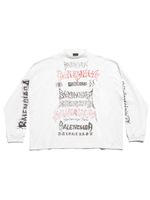 Balenciaga sweat à logo Graffiti imprimé - Blanc - thumbnail