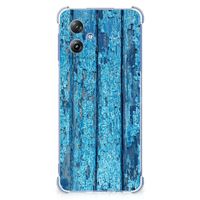 Motorola Moto G54 Stevig Telefoonhoesje Wood Blue - thumbnail