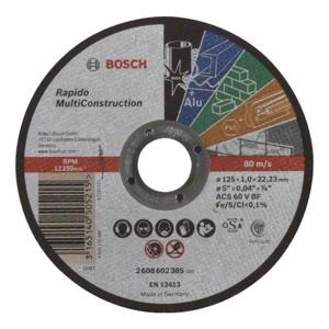 Bosch Accessories ACS 60 V BF 2608602385 Doorslijpschijf recht 125 mm 1 stuk(s) Metaal, RVS, Bonte metalen, Steen, Marmer, Kunststof