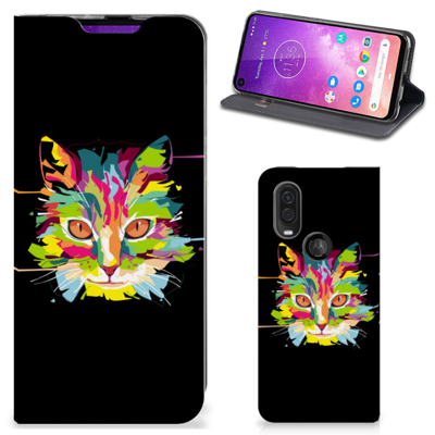 Motorola One Vision Magnet Case Cat Color Motorola One Vision Magnet Case Cat Color