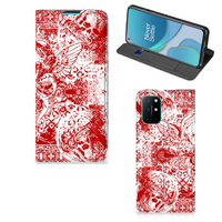 Mobiel BookCase OnePlus 8T Angel Skull Rood - thumbnail