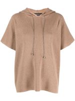 Fabiana Filippi hoodie à manches courtes - Marron