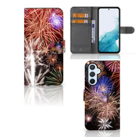 Samsung Galaxy A54 5G Wallet Case met Pasjes Vuurwerk