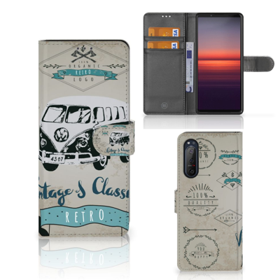 Sony Xperia 5II Telefoonhoesje met foto Retro VW Bus