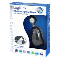 LogiLink ID0016 Muis USB Optisch Zwart 3 Toetsen 800 dpi Kabelinvoer - thumbnail