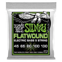 Ernie Ball Reguliere Slinky 5-snarige platgewikkelde elektrische bassnaren - 45-130 gauge