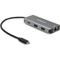 StarTech.com 3 Port USB-C Hub met Gigabit Ethernet RJ45 GbE Port - 2x USB-A, 1x USB-C - SuperSpeed 10Gbps USB 3.1/3.2 Gen 2 Type C Adapter Hub - USB Bus Powered - Aluminum - Compatibel met TB3