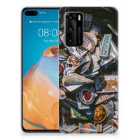 Huawei P40 Siliconen Hoesje met foto Badges