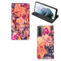 Samsung Galaxy S21 FE Smart Cover Bosje Bloemen - thumbnail