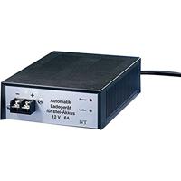 IVT 900012 Automatische oplader voor loodaccu's, 12 V, 6 A, met bescherming tegen overbelasting, kortsluiting en ompoling
