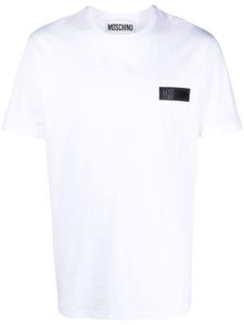 Moschino t-shirt en coton à logo appliqué - Blanc