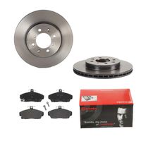 Remmenset, remschijf BREMBO, Remschijftype: Binnen geventileerd, Inbouwplaats: Vooras, u.a. für Rover, Honda, MG - thumbnail