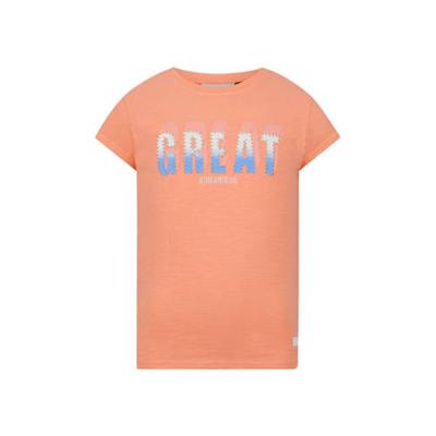 Retour Denim T-shirt Victoria van biologisch katoen zalmroze Retour Denim T-shirt Victoria van biologisch katoen zalmroze