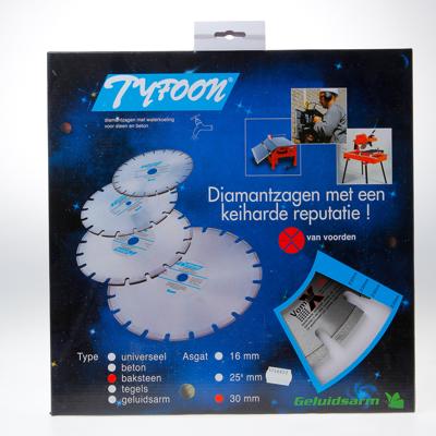 Diamantzaag nat Tyfoon baksteen diameter 300 x asgat 30mm Diamantzaag nat Tyfoon baksteen diameter 300 x asgat 30mm