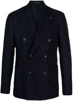 Tagliatore blazer croisé à revers pointus - Bleu