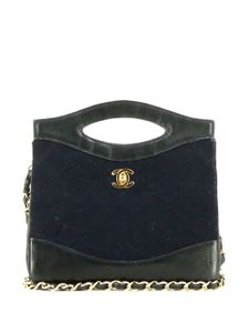 CHANEL Pre-Owned sac à main matelassé 31 à loquet CC - Bleu