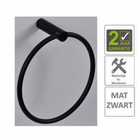 AQS Handdoekring Mia Rond Mat Zwart Boss & Wessing