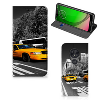 Motorola Moto G7 Play Book Cover New York Taxi - thumbnail