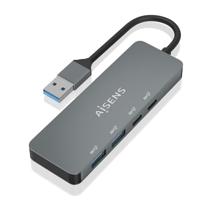 AISENS HUB USB 3.2 GEN2 10G A/M-2xTYP C/H-2xUSB-A/H 15CM GRAU