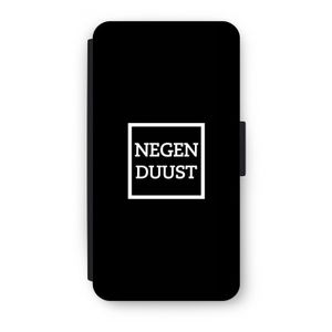 Negenduust black: iPhone X Flip Hoesje