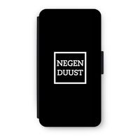 Negenduust black: iPhone X Flip Hoesje - thumbnail