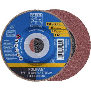 PFERD 67646115 PFF 115 A 60 PSF STEELOX Lamellenschijf Diameter 115 mm Boordiameter 22.23 mm RVS, Staal 10 stuk(s)