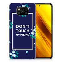 Xiaomi Poco X3 | Poco X3 Pro Silicone-hoesje Flowers Blue DTMP - thumbnail