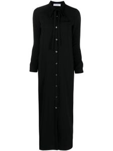 Société Anonyme robe-chemise à détail de nœud - Noir