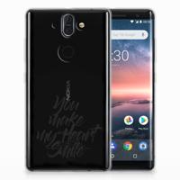 Nokia 9 | 8 Sirocco Siliconen hoesje met naam Heart Smile