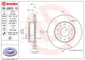 Remschijf BREMBO, Remschijftype: Binnen geventileerd, u.a. für Fiat, Peugeot, Citroën