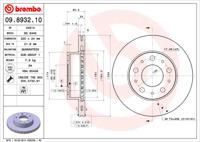 Remschijf BREMBO, Remschijftype: Binnen geventileerd, u.a. für Fiat, Peugeot, Citroën - thumbnail