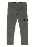 Stone Island Junior Compass-badge tapered-leg cargo trousers - Vert - thumbnail