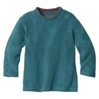 Fleece pullover van bio-katoen, petrol 134/140