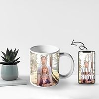 gepersonaliseerde foto koffiemok - aangepaste mok cadeau voor familie kerstcadeau mok keramische mok 11oz Lightinthebox