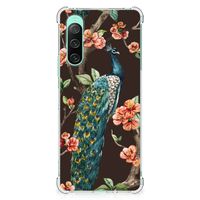 Sony Xperia 10 V Case Anti-shock Pauw met Bloemen