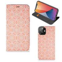 iPhone 12 | iPhone 12 Pro Hoesje met Magneet Pattern Orange - thumbnail